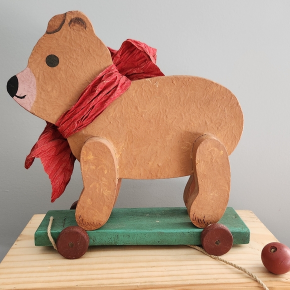 Vintage Teddy Bear Pull Along - Picture 5 of 15